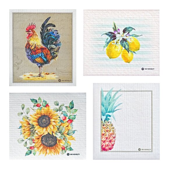 12-PK Eco-Friendly Swedish Dishcloths For Kitchen - Paper Towel Alternative - Picture 1 of 4